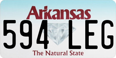 AR license plate 594LEG