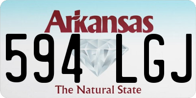 AR license plate 594LGJ