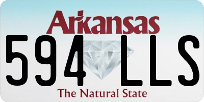 AR license plate 594LLS