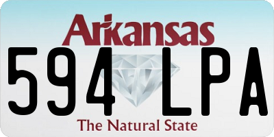 AR license plate 594LPA