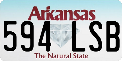 AR license plate 594LSB