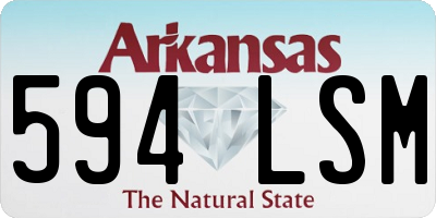 AR license plate 594LSM