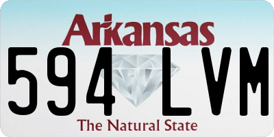 AR license plate 594LVM