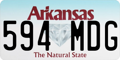 AR license plate 594MDG