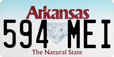 AR license plate 594MEI