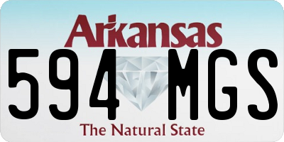 AR license plate 594MGS