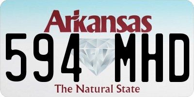 AR license plate 594MHD