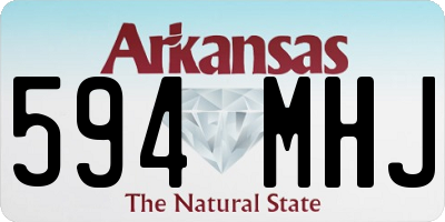 AR license plate 594MHJ