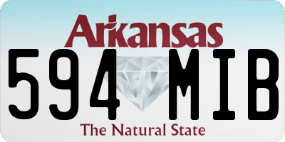 AR license plate 594MIB