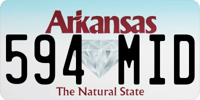AR license plate 594MID