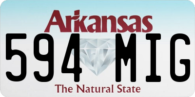 AR license plate 594MIG