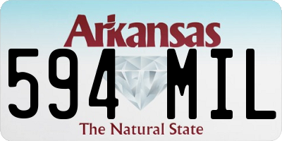 AR license plate 594MIL