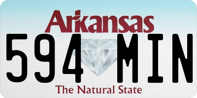 AR license plate 594MIN