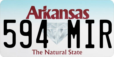 AR license plate 594MIR