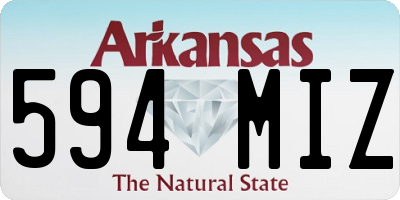 AR license plate 594MIZ