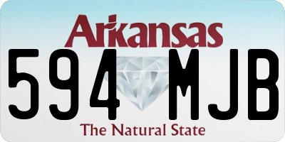AR license plate 594MJB