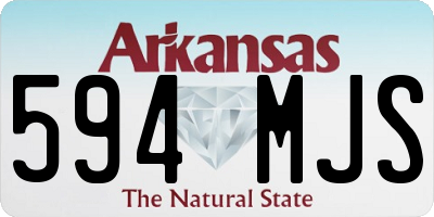 AR license plate 594MJS