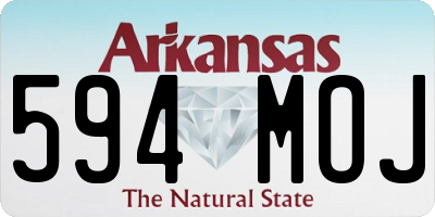 AR license plate 594MOJ