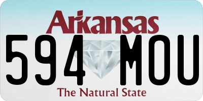 AR license plate 594MOU