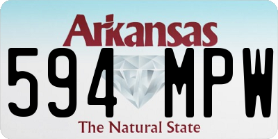 AR license plate 594MPW