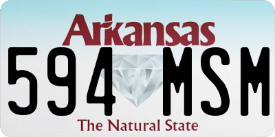 AR license plate 594MSM