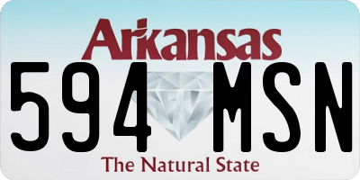 AR license plate 594MSN