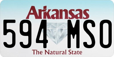 AR license plate 594MSO