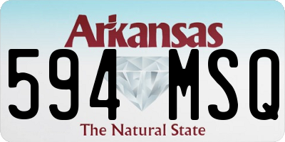 AR license plate 594MSQ