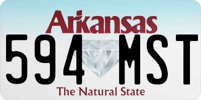 AR license plate 594MST