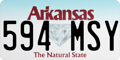 AR license plate 594MSY