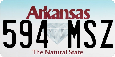 AR license plate 594MSZ