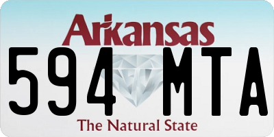 AR license plate 594MTA