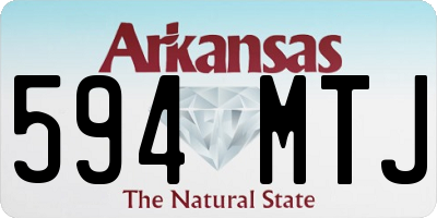 AR license plate 594MTJ