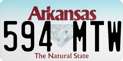 AR license plate 594MTW
