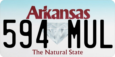 AR license plate 594MUL
