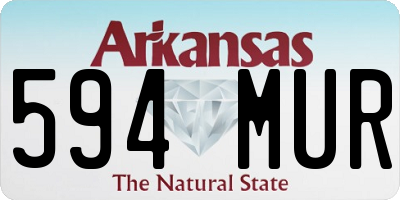 AR license plate 594MUR