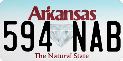AR license plate 594NAB