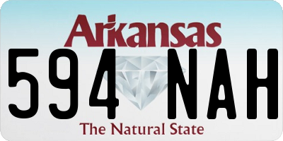 AR license plate 594NAH