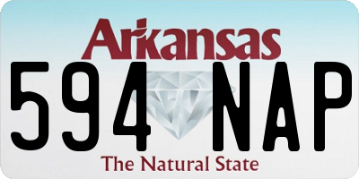 AR license plate 594NAP
