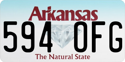 AR license plate 594OFG