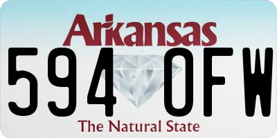 AR license plate 594OFW