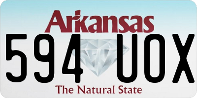 AR license plate 594UOX