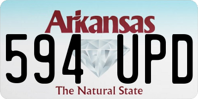 AR license plate 594UPD