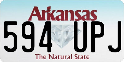 AR license plate 594UPJ