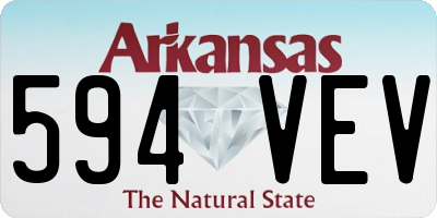 AR license plate 594VEV