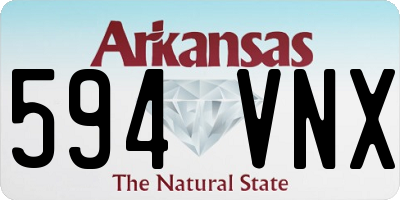 AR license plate 594VNX