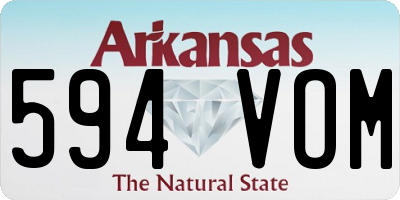 AR license plate 594VOM