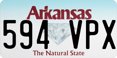 AR license plate 594VPX