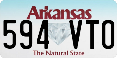 AR license plate 594VTO