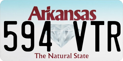 AR license plate 594VTR